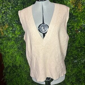 V-Neck Sleeveless Knit Sweater Vest